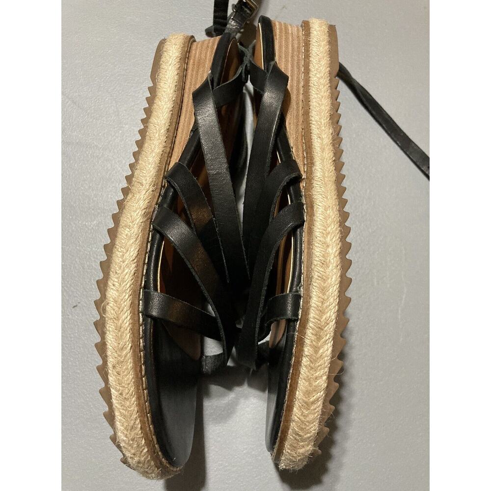 Lucky Brand Womens Nemelli Black Strappy Leather Espadrilles Shoes Size 7.5‎ - Picture 6 of 9